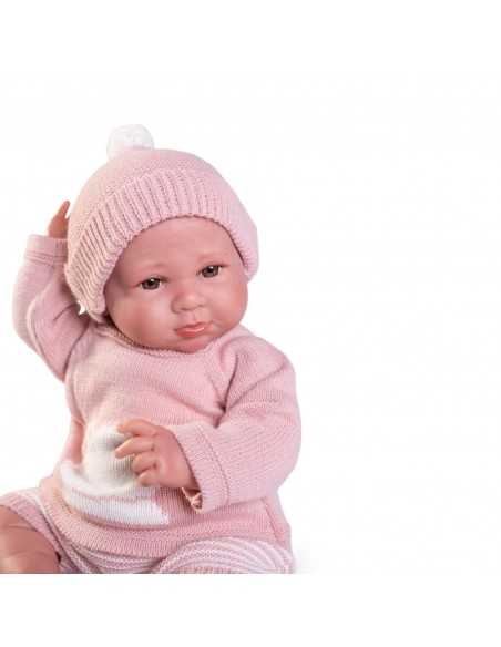Munecas Antonio Juan Spanish Luca Sweet Reborn Baby Doll-Pink Munecas ASI