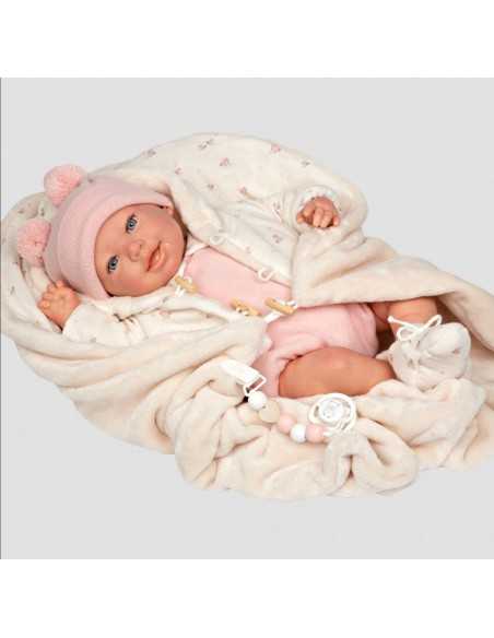 Arias Alba Reborn Realistic vinyl Baby Doll 45cm-Pink Arias Toys