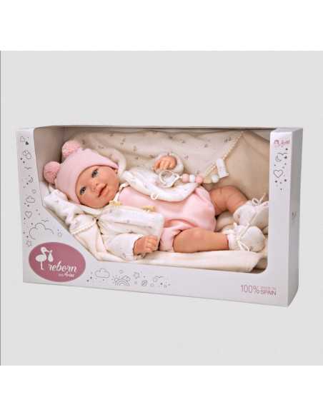 Arias Alba Reborn Realistic vinyl Baby Doll 45cm-Pink Arias Toys