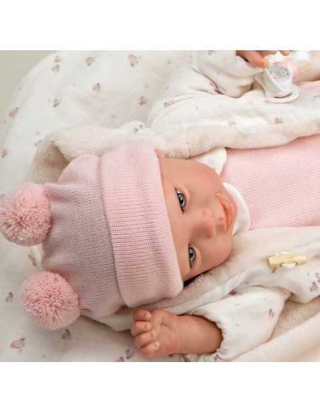 Arias Alba Reborn Realistic vinyl Baby Doll 45cm-Pink Arias Toys