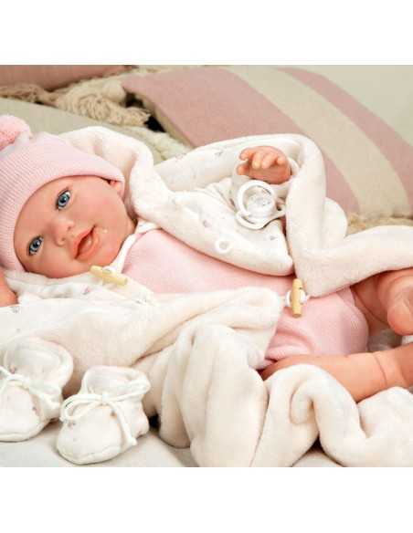 Arias Alba Reborn Realistic vinyl Baby Doll 45cm-Pink Arias Toys