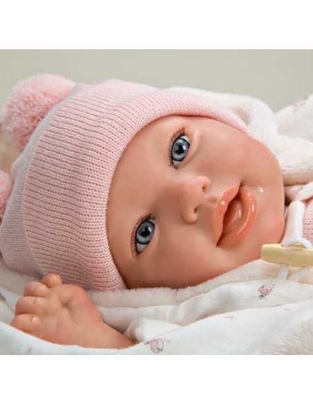 Arias Alba Reborn Realistic vinyl Baby Doll 45cm-Pink Arias Toys