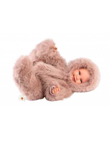 Llorens Doll Luka Laughing Baby Doll Teddy Bear Suit-Brown Llorens Dolls