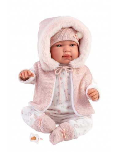 Llorens Dolls Tina Crying Doll 44cm-Pink
