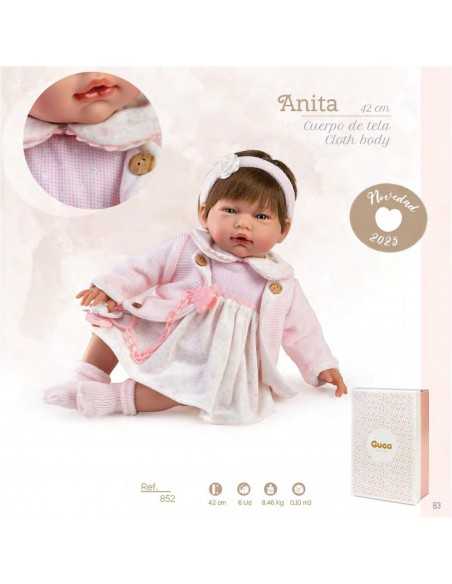 Arias Anita Crying Newborn Baby Doll 42cm-Pink Arias Toys