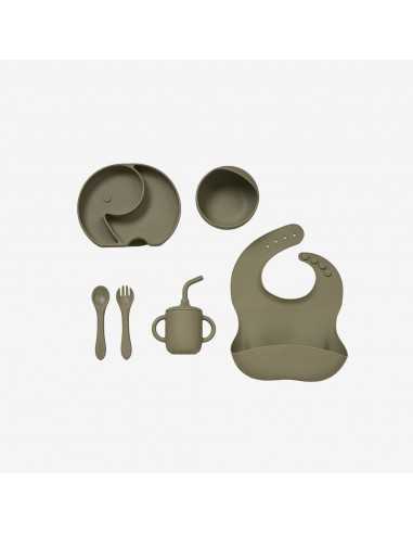 Bababing Feeding Set-Olive Green