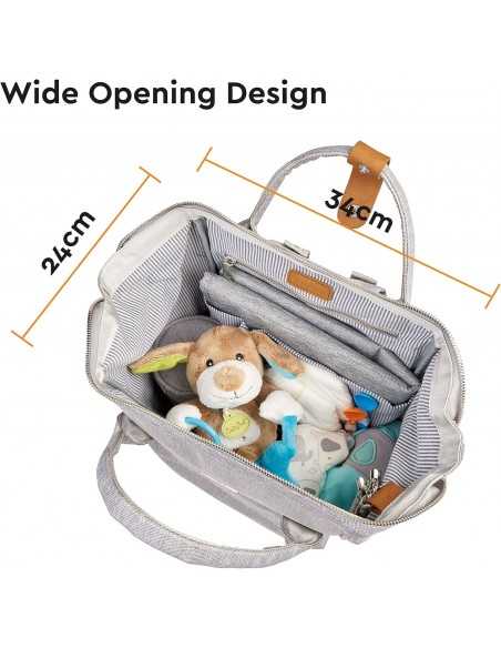 Bababing Mani Backpack Changing Bag-Grey Marl BabaBing UK