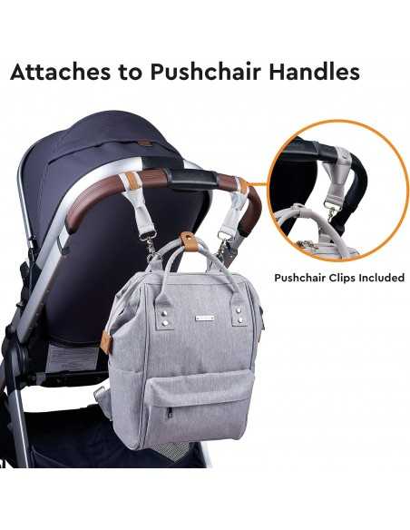 Bababing Mani Backpack Changing Bag-Grey Marl BabaBing UK