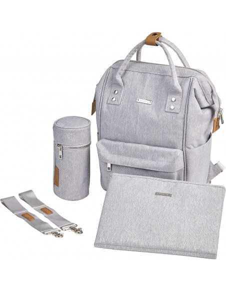 Bababing Mani Backpack Changing Bag-Grey Marl BabaBing UK