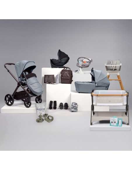 Bababing Raffi MKII 18pc Travel System Bundle Plus Spin Car Seat & Isofix Base-Duck Egg BabaBing UK