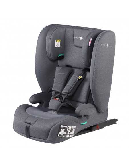 Cozy N Safe Cygnus i-Size 76 to 150cm Child Car Seat with ISOFix-Graphite Cozy N Safe