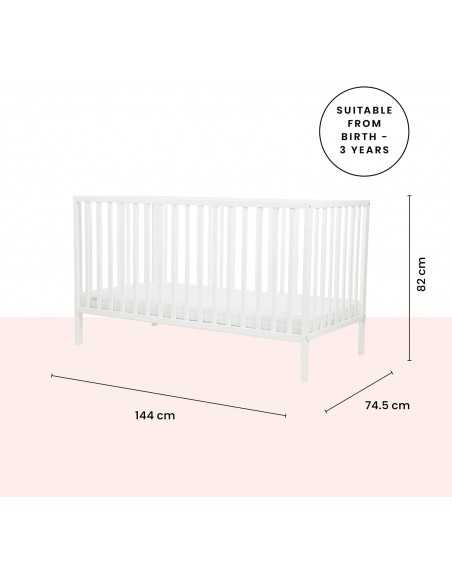 Ickle Bubba Hartley Classic Cot-White Ickle Bubba