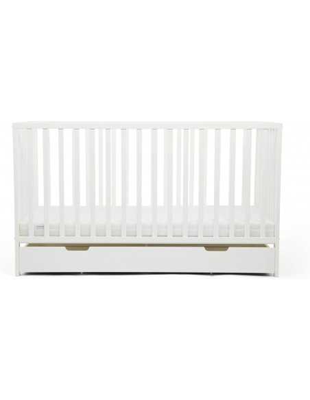 Ickle Bubba Hartley Classic Cot & Under Drawer-White Ickle Bubba