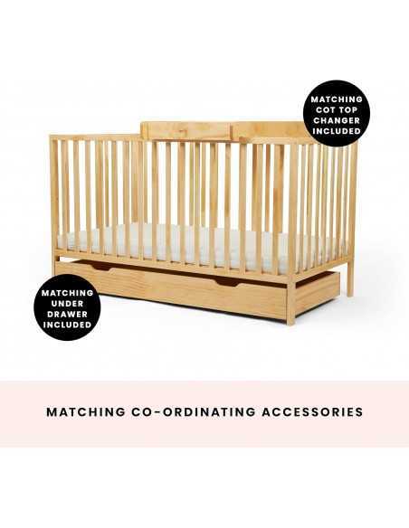 Ickle Bubba Hartley Classic 2 Piece Furniture Set & Fibre Mattress-Pine Ickle Bubba