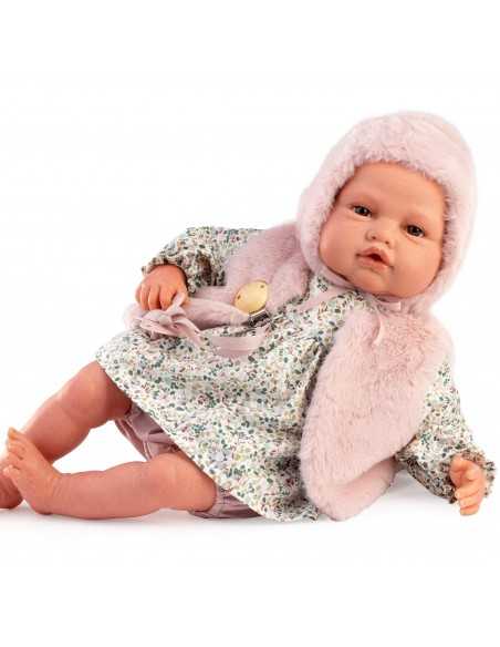 Muncas Antonio Juan Fur Reborn Doll 50cm-Pink Roma
