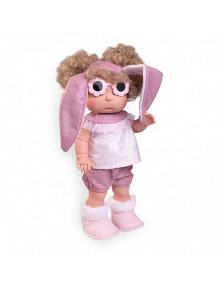 Muncas Antonio Juan Iris Glitter Bunny Doll 38cm-Pink Roma