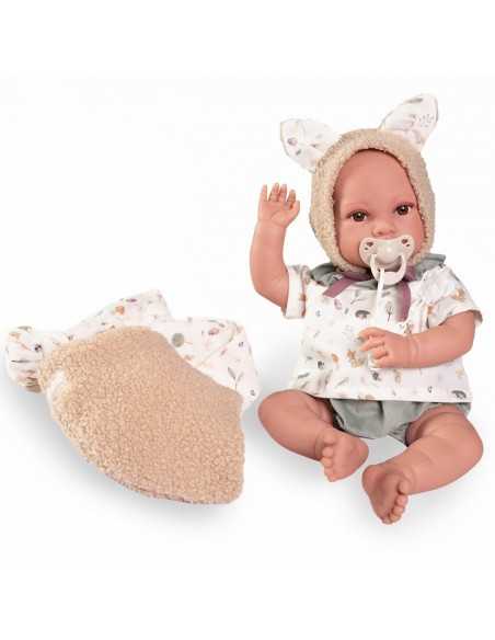 Muncas Antonio Juan Newborn Erik With Baby Carrier 42cm-Cream Roma