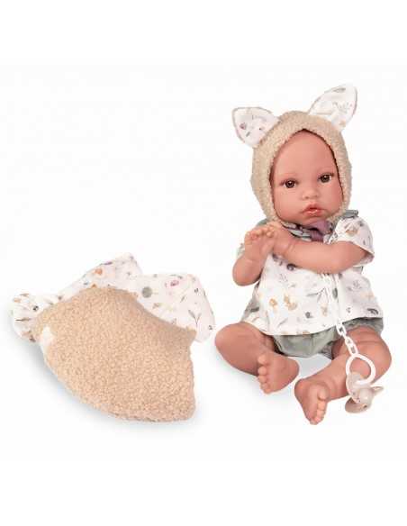 Muncas Antonio Juan Newborn Erik With Baby Carrier 42cm-Cream Roma