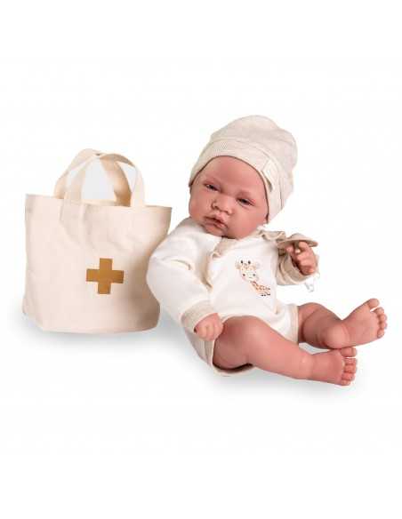 Muncas Antonio Juan Newborn Lua with Doctor Set 42cm-Cream Roma