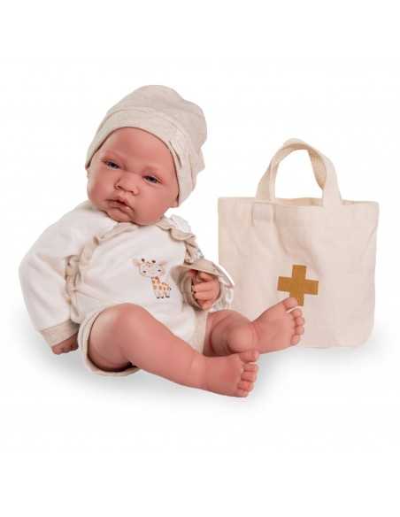 Muncas Antonio Juan Newborn Lua with Doctor Set 42cm-Cream Roma