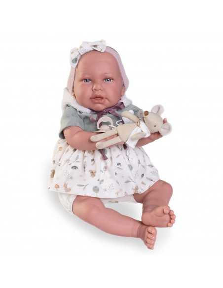 Muncas Antonio Juan Doll Reborn Daniela with Plush Toy 52cm-Grey Roma