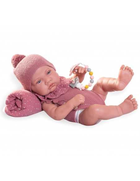 Muncas Antonio Juan Doll Sweet Reborn Lúa with Pink Blanket 42cm-Pink Roma