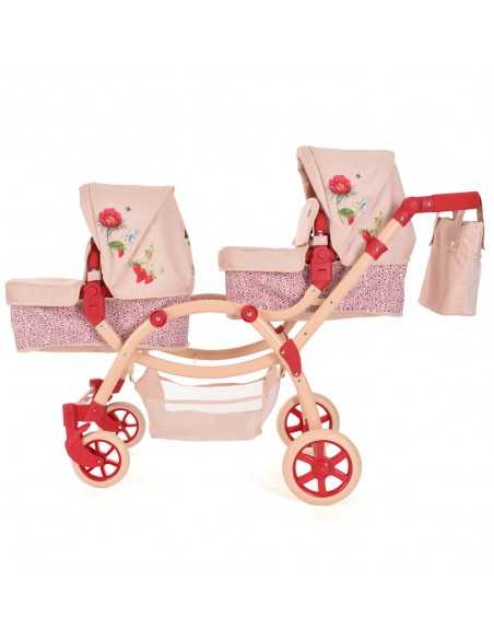 Roma RHS Twin Dolls Pram-Flora Collection Roma