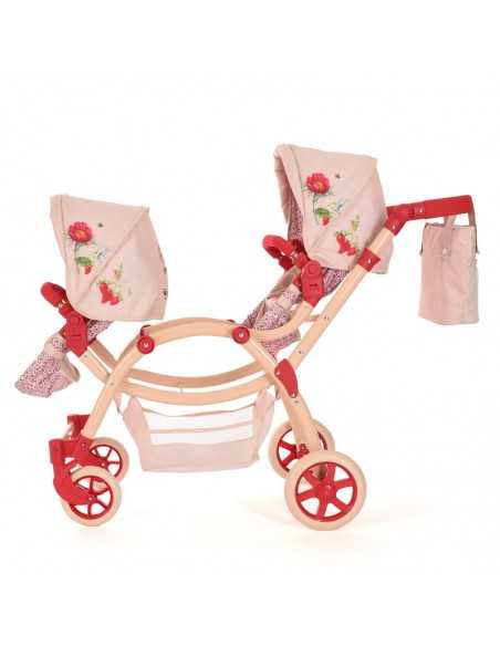 Roma RHS Twin Dolls Pram-Flora Collection Roma