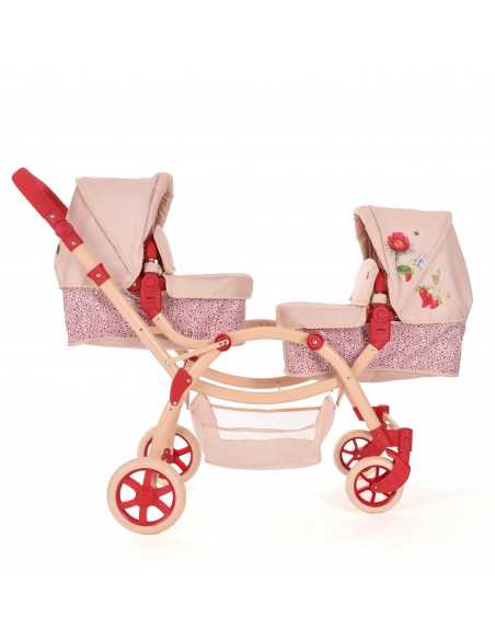 Roma RHS Twin Dolls Pram-Flora Collection Roma