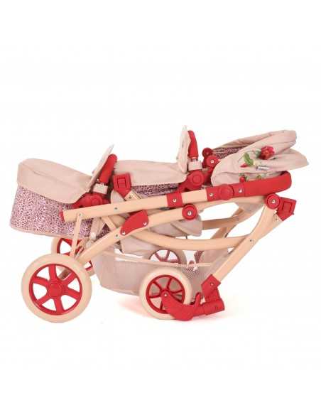 Roma RHS Twin Dolls Pram-Flora Collection Roma