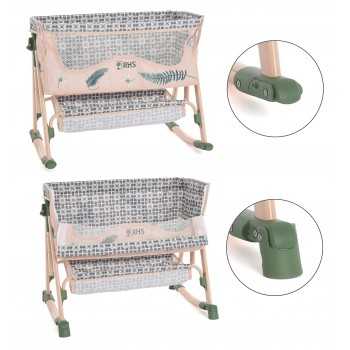 Roma RHS Bedside Crib-Fern...