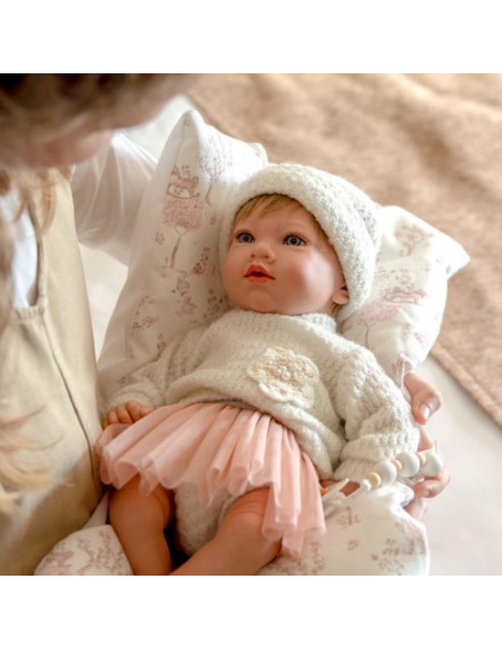 Arias Reborn 40 cm Julia Pink with Cushion and Hair - 98188 Arias Toys