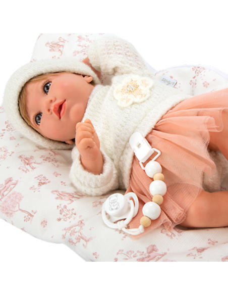 Arias Reborn 40 cm Julia Pink with Cushion and Hair - 98188 Arias Toys