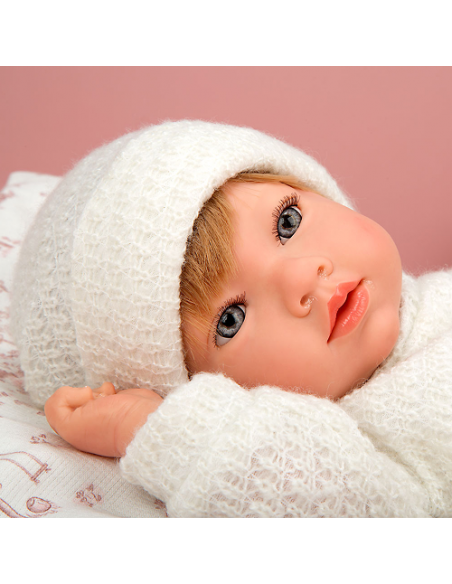 Arias Reborn 40 cm Julia Pink with Cushion and Hair - 98188 Arias Toys