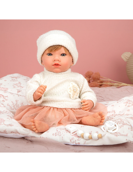 Arias Reborn 40 cm Julia Pink with Cushion and Hair - 98188 Arias Toys