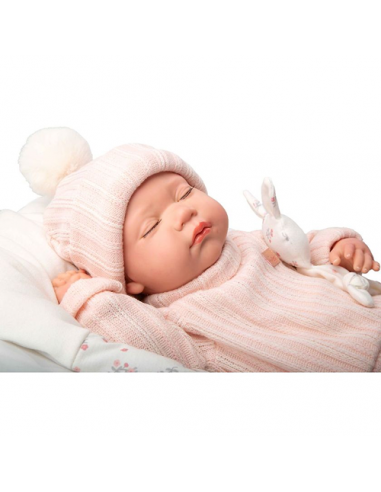 Arias Reborn 45 cm Daira (Closed Eyes) with Cushion and Doudou - 98190