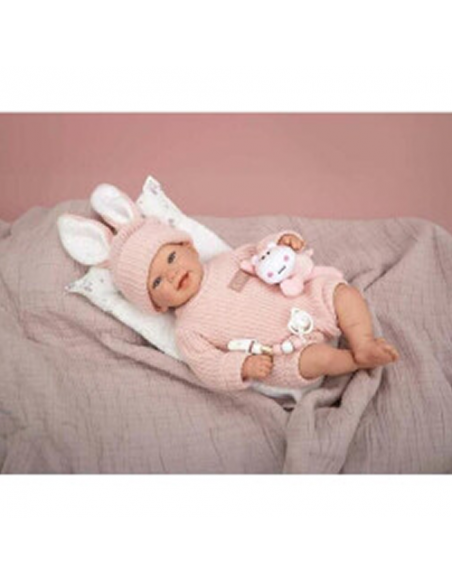 Arias Reborn 45 cm Lucia Pink with Cushion and Teddy - 98196 Arias Toys