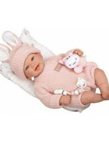 Arias Reborn 45 cm Lucia Pink with Cushion and Teddy - 98196