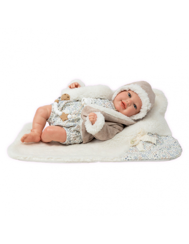 Arias Reborn 45 cm Angel Blue with Blanket - 98221