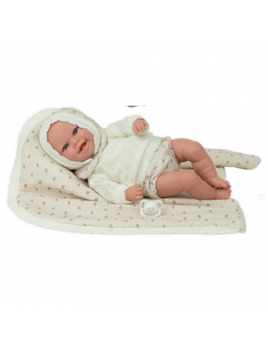Arias Elegance 35 cm Babyto Beige with Blanket (Weighted Doll) - 60966