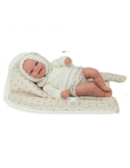 Arias Elegance 35 cm Babyto Beige with Blanket (Weighted Doll) - 60966 Arias Toys