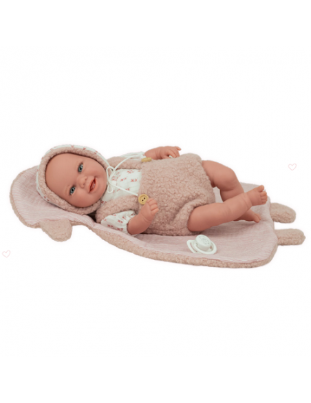 Arias Elegance 35 cm Babyto Pink with Blanket (Weighted Doll) - 60968 Arias Toys