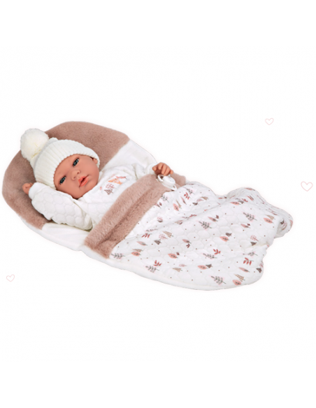 Arias Elegance Doll 40 cm Andie Pink with Sleeping Bag (Weighted Doll) - 60821 Arias Toys