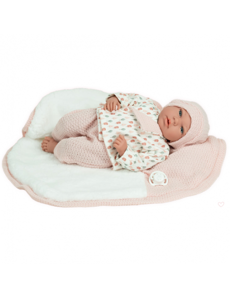 Arias Elegance Doll 40 cm Andie Pink with Blanket (Weighted Doll) - 60970 Arias Toys