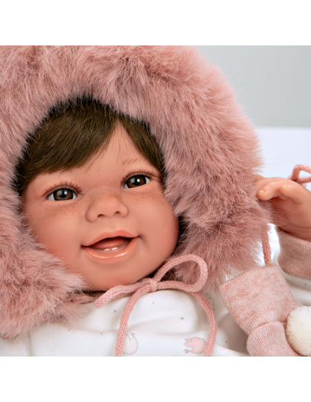 Arias Elegance 45 cm Zoe Pink with Mittens and Hair (Weighted Doll) - 65378 Arias Toys