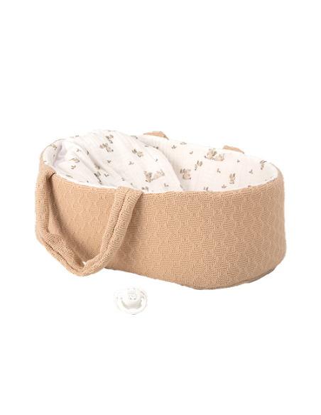 Arias Elegance 33 cm Babyto Brown with Carrycot (Vinyl Body, Boy) - 60892 Arias Toys