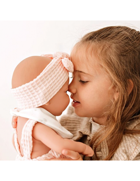 Arias Elegance 42 cm Zoe Pink with Changing Mat and Bib (Vinyl Body, Girl) – 65371 Arias Toys