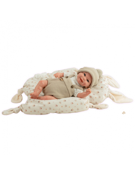 Arias Reborn Doll 35 cm Mateo Beige with Cushion – 98212 Arias Toys