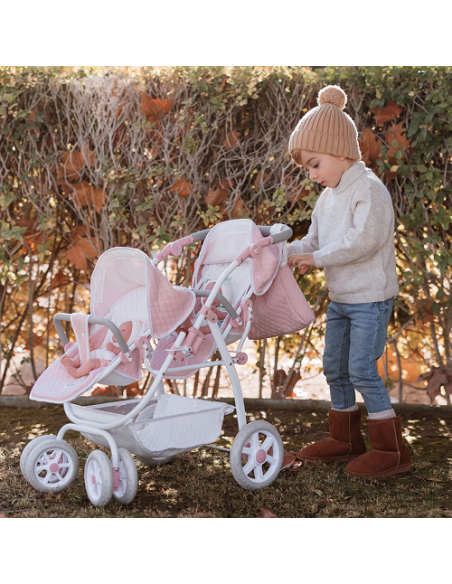Arias Universe Twin Pram with Bag (Handle Height: 47–77 cm) – 40854 Arias Toys