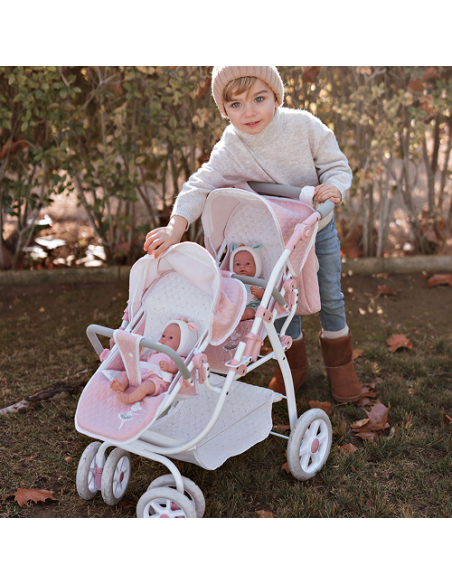 Arias Universe Twin Pram with Bag (Handle Height: 47–77 cm) – 40854 Arias Toys